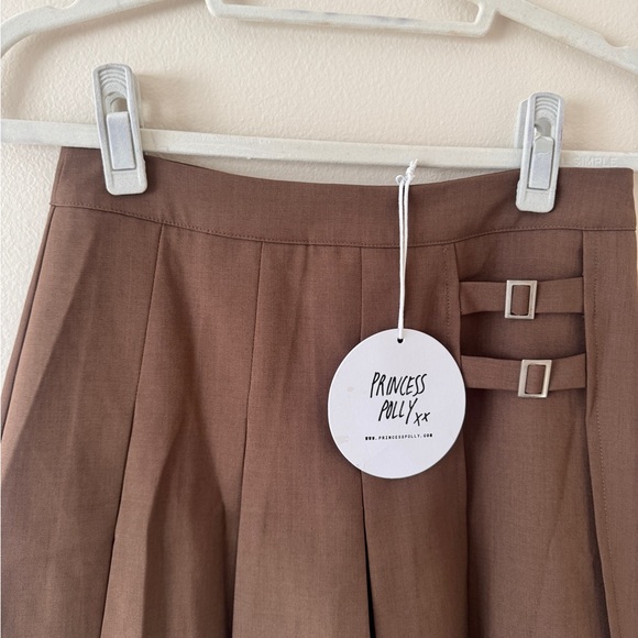 Princess Polly Brown Pleated Skort - Picture 2 of 4
